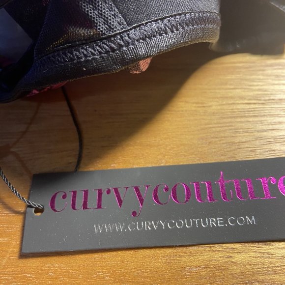 **Curvy Couture** Sheer Mesh Plunge T-Shirt Bra - Picture 4 of 6